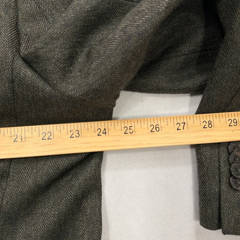 Jos. A. Bank Sport Coat Tailored Fit 100% Wool Herringbone Brown Mens 46 Regular